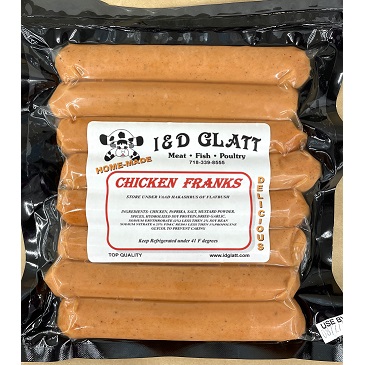 Chicken Hotdog 8 pcs ($4.99/lb) - Click Image to Close